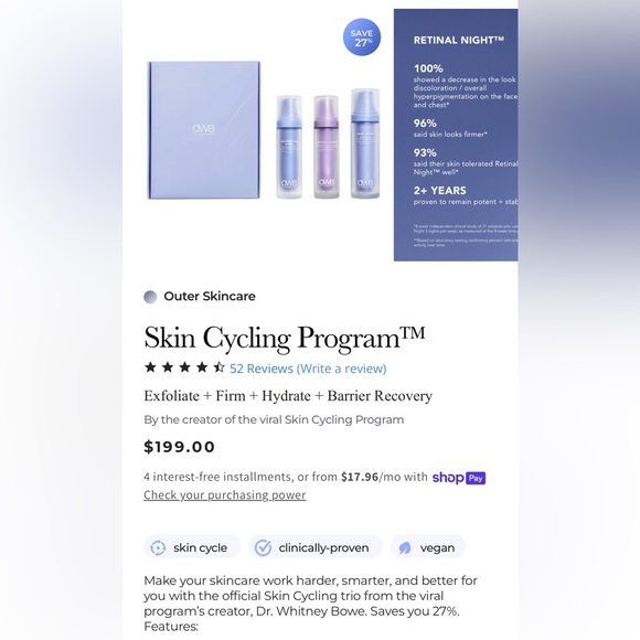 Dr. Whitney Bowe Skincare skin cycling set - Picture 3 of 6